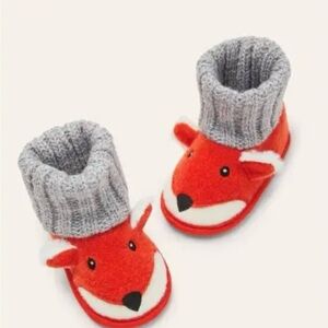 Cozy Fox Kids Slippers - autumn orange